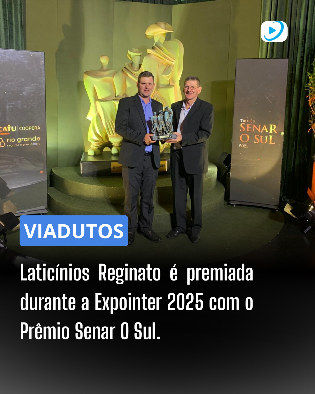 Ir para  <p>No &uacute;ltimo domingo, dia 31 de agosto, a agroind&uacute;stria <strong>Latic&iacute;nios Reginato</strong>, de nossa regi&atilde;o, foi destaque na Expointer 2025 ao receber o...